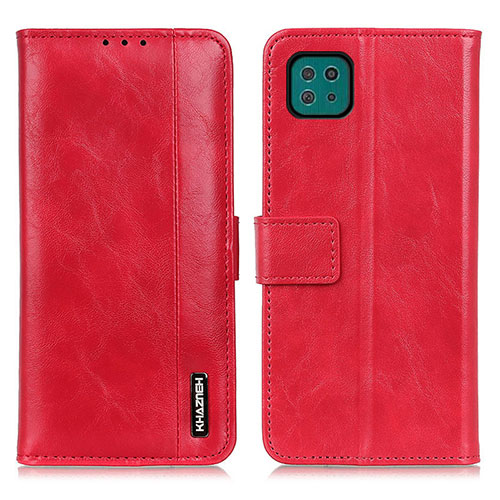 Leather Case Stands Flip Cover Holder M11L for Samsung Galaxy A22s 5G Red