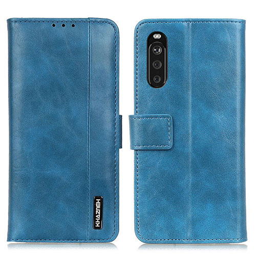 Leather Case Stands Flip Cover Holder M11L for Sony Xperia 10 III Lite Blue