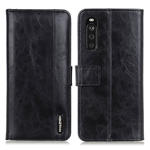 Leather Case Stands Flip Cover Holder M11L for Sony Xperia 10 III SO-52B Black