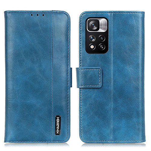 Leather Case Stands Flip Cover Holder M11L for Xiaomi Mi 11i 5G (2022) Blue