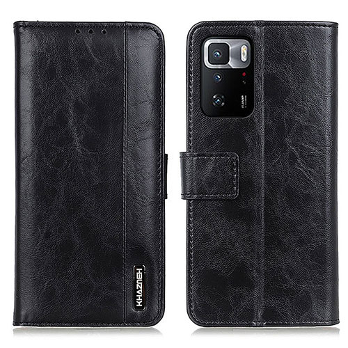 Leather Case Stands Flip Cover Holder M11L for Xiaomi Redmi Note 10 Pro 5G Black