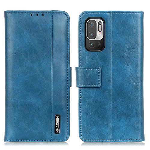 Leather Case Stands Flip Cover Holder M11L for Xiaomi Redmi Note 10T 5G Blue