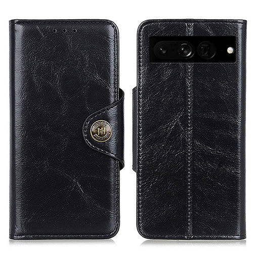 Leather Case Stands Flip Cover Holder M12L for Google Pixel 7 Pro 5G Black