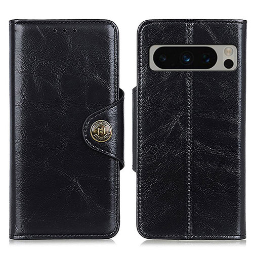 Leather Case Stands Flip Cover Holder M12L for Google Pixel 8 Pro 5G Black