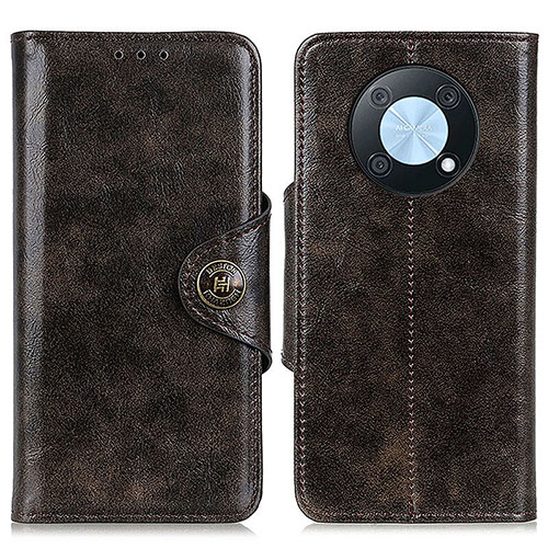 Leather Case Stands Flip Cover Holder M12L for Huawei Enjoy 50 Pro Bronze