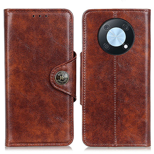 Leather Case Stands Flip Cover Holder M12L for Huawei Enjoy 50 Pro Brown