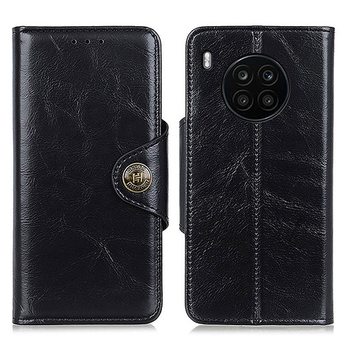 Leather Case Stands Flip Cover Holder M12L for Huawei Honor 50 Lite Black