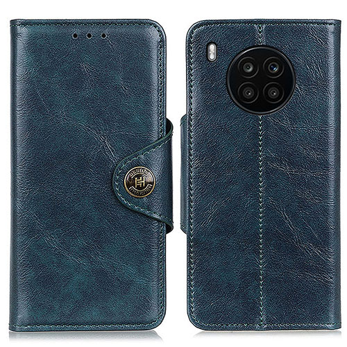 Leather Case Stands Flip Cover Holder M12L for Huawei Honor 50 Lite Blue