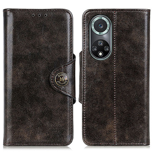 Leather Case Stands Flip Cover Holder M12L for Huawei Honor 50 Pro 5G Bronze