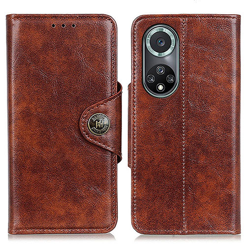 Leather Case Stands Flip Cover Holder M12L for Huawei Honor 50 Pro 5G Brown