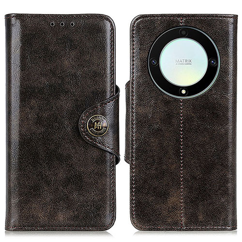 Leather Case Stands Flip Cover Holder M12L for Huawei Honor Magic5 Lite 5G Bronze