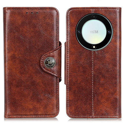 Leather Case Stands Flip Cover Holder M12L for Huawei Honor Magic5 Lite 5G Brown