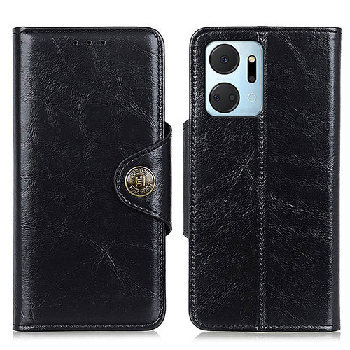 Leather Case Stands Flip Cover Holder M12L for Huawei Honor X7a Black