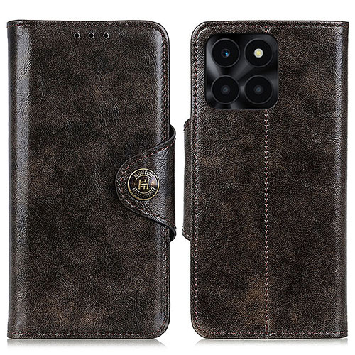 Leather Case Stands Flip Cover Holder M12L for Huawei Honor X8b Bronze