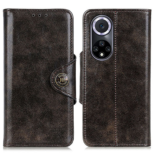 Leather Case Stands Flip Cover Holder M12L for Huawei Nova 9 Bronze