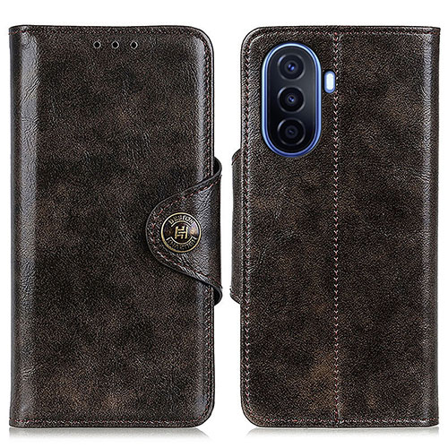 Leather Case Stands Flip Cover Holder M12L for Huawei Nova Y70 Bronze