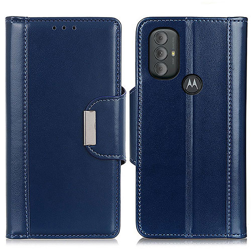 Leather Case Stands Flip Cover Holder M12L for Motorola Moto G Play Gen 2 Blue