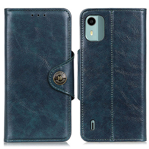 Leather Case Stands Flip Cover Holder M12L for Nokia C12 Plus Blue