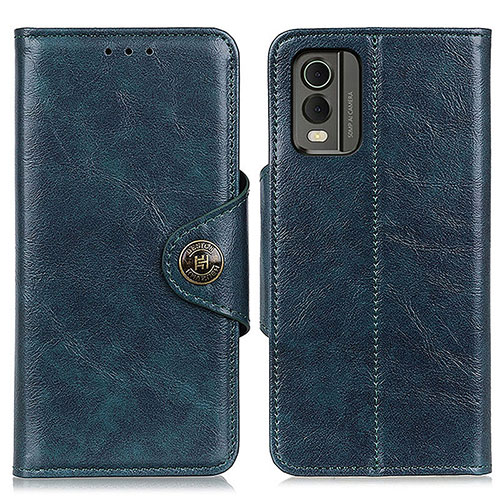 Leather Case Stands Flip Cover Holder M12L for Nokia C210 Blue