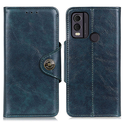 Leather Case Stands Flip Cover Holder M12L for Nokia C22 Blue