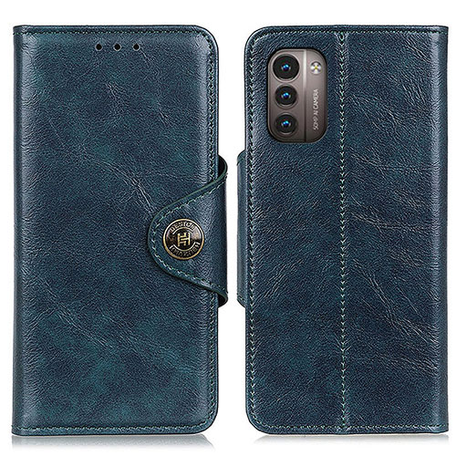 Leather Case Stands Flip Cover Holder M12L for Nokia G11 Blue