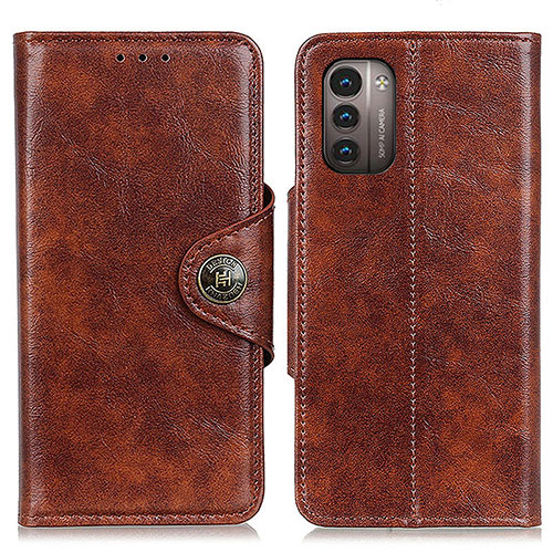 Leather Case Stands Flip Cover Holder M12L for Nokia G11 Brown