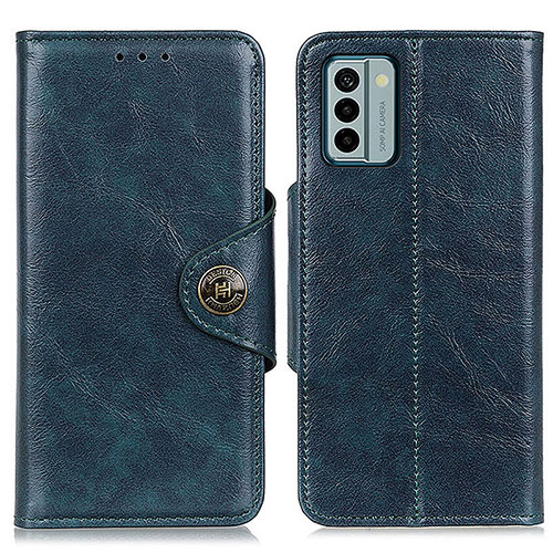 Leather Case Stands Flip Cover Holder M12L for Nokia G22 Blue