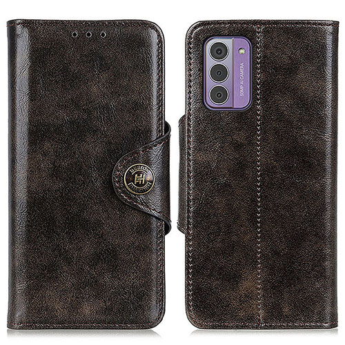 Leather Case Stands Flip Cover Holder M12L for Nokia G310 5G Bronze