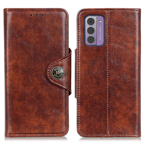 Leather Case Stands Flip Cover Holder M12L for Nokia G42 5G Brown