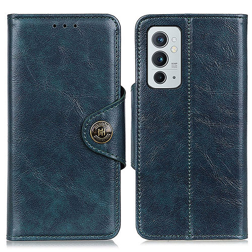 Leather Case Stands Flip Cover Holder M12L for OnePlus 9RT 5G Blue