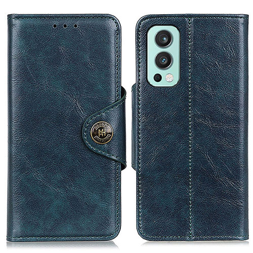 Leather Case Stands Flip Cover Holder M12L for OnePlus Nord 2 5G Blue