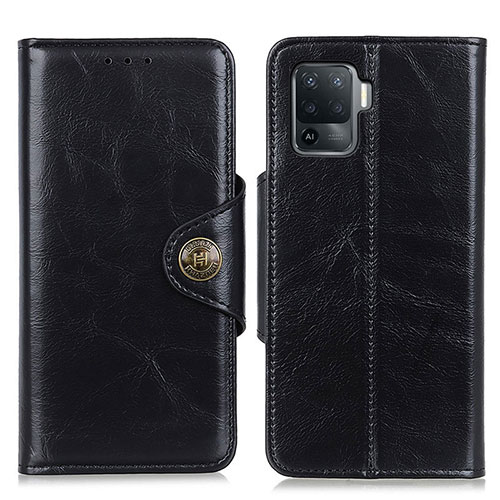 Leather Case Stands Flip Cover Holder M12L for Oppo Reno5 Lite Black