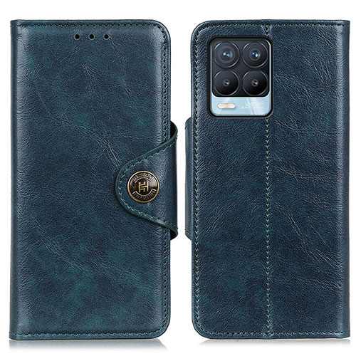 Leather Case Stands Flip Cover Holder M12L for Realme 8 Pro Blue