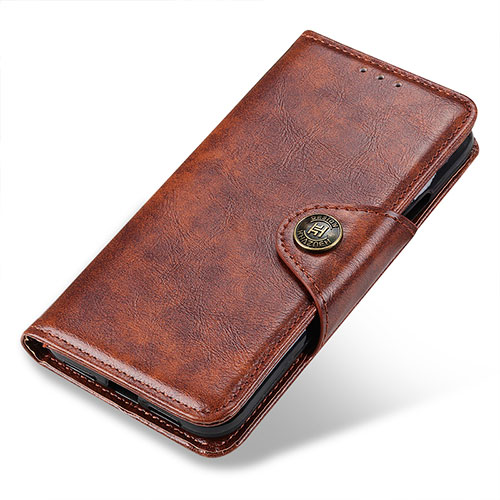 Leather Case Stands Flip Cover Holder M12L for Realme GT 5G Brown