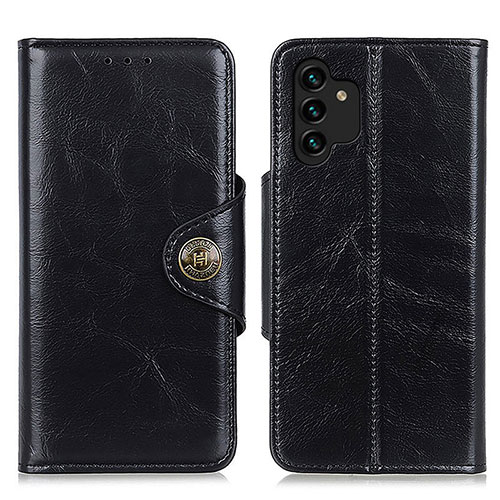 Leather Case Stands Flip Cover Holder M12L for Samsung Galaxy A04s Black