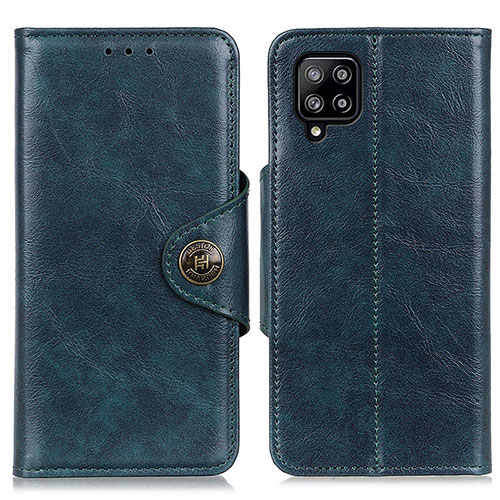 Leather Case Stands Flip Cover Holder M12L for Samsung Galaxy A22 4G Blue