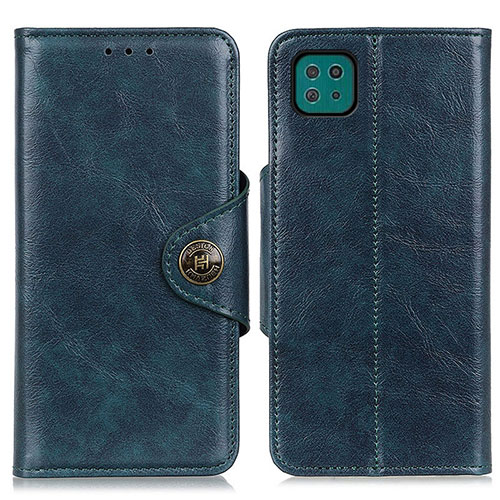 Leather Case Stands Flip Cover Holder M12L for Samsung Galaxy A22 5G Blue