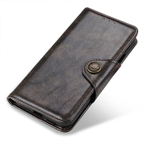 Leather Case Stands Flip Cover Holder M12L for Samsung Galaxy F02S SM-E025F Bronze