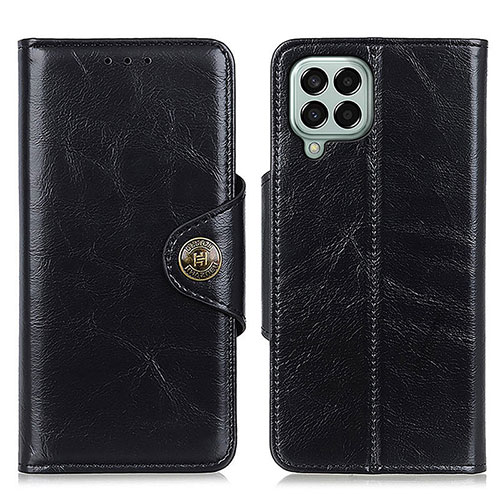 Leather Case Stands Flip Cover Holder M12L for Samsung Galaxy M33 5G Black