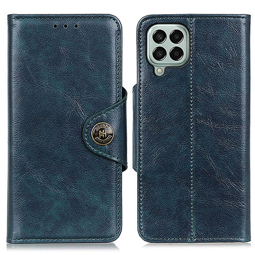 Leather Case Stands Flip Cover Holder M12L for Samsung Galaxy M33 5G Blue