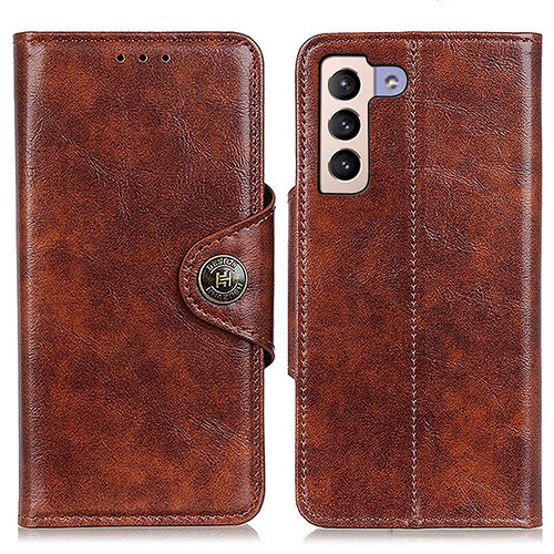 Leather Case Stands Flip Cover Holder M12L for Samsung Galaxy S21 Plus 5G Brown