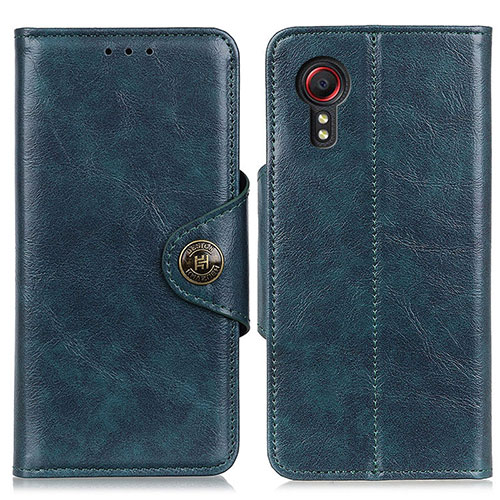 Leather Case Stands Flip Cover Holder M12L for Samsung Galaxy XCover 5 SM-G525F Blue