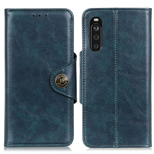 Leather Case Stands Flip Cover Holder M12L for Sony Xperia 10 III Lite Blue