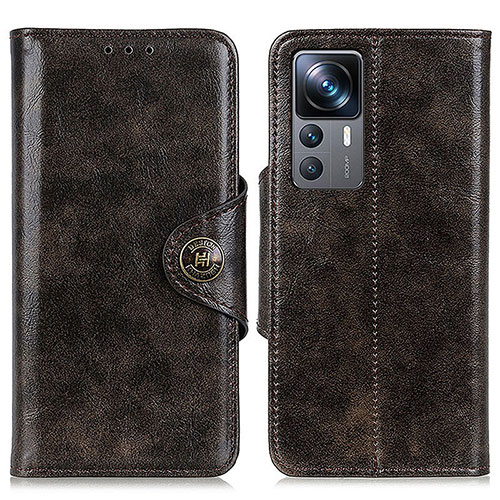 Leather Case Stands Flip Cover Holder M12L for Xiaomi Mi 12T 5G Bronze