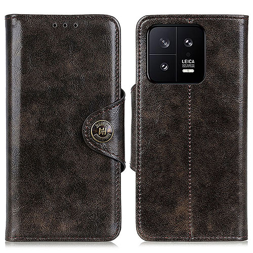 Leather Case Stands Flip Cover Holder M12L for Xiaomi Mi 13 Pro 5G Bronze