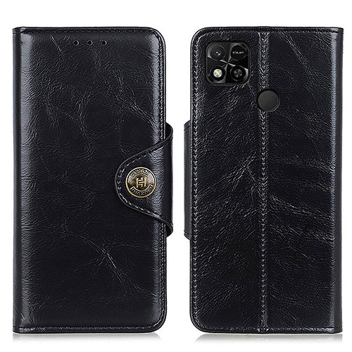 Leather Case Stands Flip Cover Holder M12L for Xiaomi POCO C31 Black