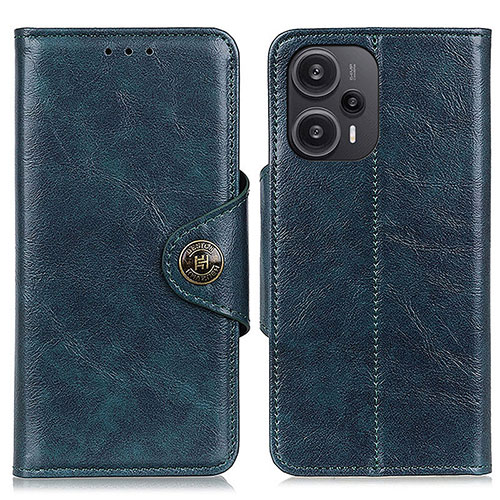 Leather Case Stands Flip Cover Holder M12L for Xiaomi Poco F5 5G Blue