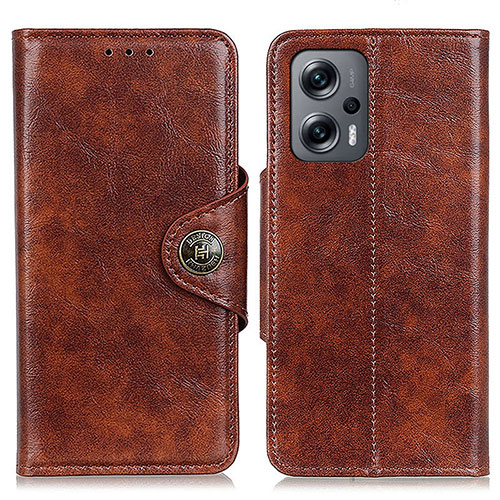 Leather Case Stands Flip Cover Holder M12L for Xiaomi Poco X4 GT 5G Brown