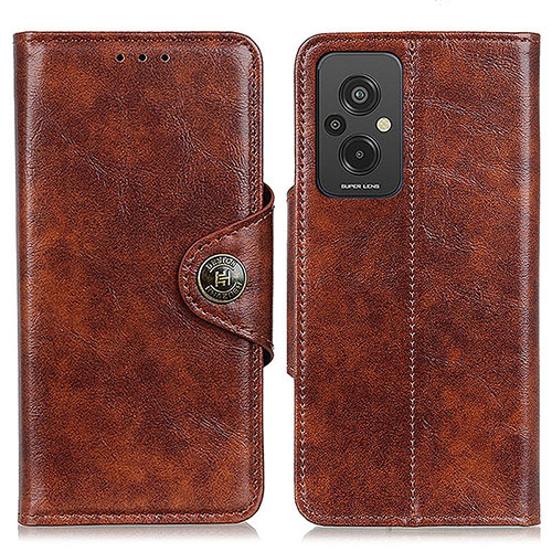 Leather Case Stands Flip Cover Holder M12L for Xiaomi Redmi 11 Prime 4G Brown