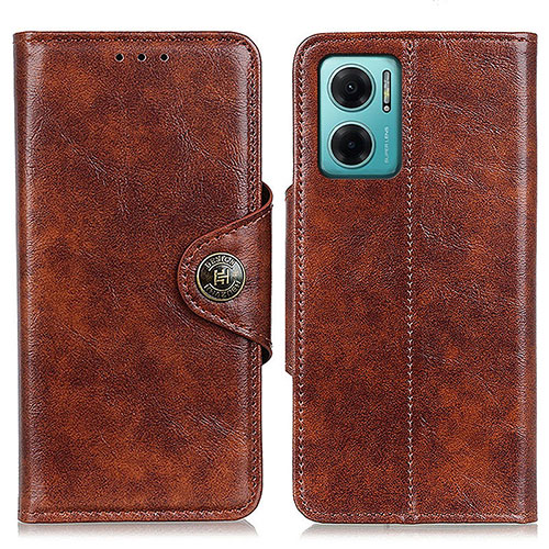 Leather Case Stands Flip Cover Holder M12L for Xiaomi Redmi 11 Prime 5G Brown